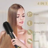 YESDEX Hair Dryer Blow Brush, One Step Hot Air Brush, 4IN1 Blow Dryer,Upgraded Hair Dryer with Diffuser & Volumizing Hair Styling Tools, Negative Ionic Hair Hot Brush Curler