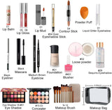 All in One Makeup Kits Women Full Multi-Purpose Beauty Kit, Eyeshadow Palette Lip Gloss Eyebrow Pencil Foundation Concealer Blusher Eyeliner Mascara with Gift Bag for Beginners or Pros