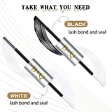 Lash Bond and Seal 10ML B&Q Eyelash Bond and Seal for Lash Clusters Long Lasting Bond and Seal Lash Glue Hold 48-72 Hours Waterproof Cluster Lash Glue Mascara Wand Bond and Seal (Black,10Ml)