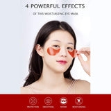 VENZEN 30 PAIR Eye Mask Gold Power Crystal Gel Collagen Masks, Seaweed Hydrating Natural Essence Rejuvenating Oil Balance Moisturizing 80G (Red)