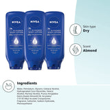 NIVEA Nourishing in Shower Lotion, Body Lotion for Dry Skin, 13.5 Fl Oz Bottle(Pack of 3)