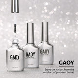 GAOY Peel off Gel Base Coat for Gel Nail Polish, 16Ml Peelable Clear Foundation for Use with UV LED Nail Lamp