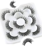 False Lashes Russian Strip Lashes Fluffy D Curl False Eyelashes Natural Lashes Strips Curl Fake Lashes Pack Volume Eye Lashes Multipack (HA036)