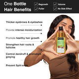 SOULFLOWER ORGANIC CASTOR HAIR OIL, 100% PURE, COLDPRESSED, HEXANE FREE, THICKER HAIR, BROWS & LASHES, 6.77 FL OZ, FREE APPLICATOR