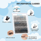 Lash Bond and Seal for Lash Clusters Eyelash Bond and Seal Cluster Lash Glue Mascara Wand Lash Glue Strong Hold for 72 Hours Waterproof Avoid Stickness(5Ml+5Ml)