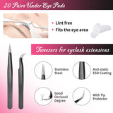 Beauty7 Eyelash Extension Kit Silicone Training Mannequin Head 10 Pairs Practice False Lashes Strip Random Classic Easy Fan Eyelashes Tweezers Mascara Brushes Micro Swab Eye Pads Makeup Practice Kit