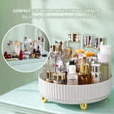 Epzia Makeup Perfume Organiser, 360 Degree Rotating Lazy Susan Cosmetic Desk Storage Lotions Display Case round Gift Tray with Large Capacity, for Your Jewelry