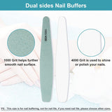 12Pieces Nail File, Professional Nail Files and Buffers 100/180 Grit Reusable Double Sided Emery Board Washable Nail Files for Acrylic Nail Gel Nails or Natural Nails, Nail Styling Tools for Home and Salon Use (Rectangle)