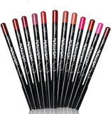 12 Colors Lipliner Pencil Set, Waterproof and Long Lasting, Smooth and Creamy Lip Liners for Girls and Woman