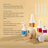 TOMICCA Dip Powder Nail Kit Starter,12 Colours Fine Fingernail Dip Powder Kit ,No Lamp Needed,For French Nail Manicure