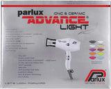 Parlux Advance Light Ionic & Ceramic Dryer 2200W Hair Dryer, White