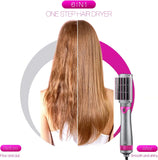 Hot Air Brush, AU PLUG Blow Dryer, 6IN1 Hair Dryer Brush Styling Tools Salon Negative Ionic Electric Hair Straightener＆Curly Hair Comb,Detachable Hot Hair Brush