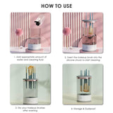 Makeup Brush Cleaner, Make up Brush Clean Machine, USB Automatic Cosmetic Paint Brush Cleaner Spinner for Almost All Size Make up Brushes