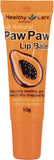 Healthy Care Paw Paw Lip Balm Orange - 10G | Naturally Soothes and Protects Dry Chapped Lips