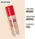 Rimmel London Lasting Finish 25 Hour Foundation with Comfort Serum, 200 Soft Beige