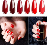 Vishine Glamour Red Gel Nail Polish Kit 8ML 6 Bottles Soak off Nail Gel Polish Manicure Series UV LED Lamp Required Gift Box Nail Art