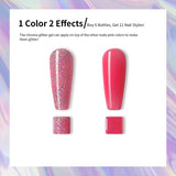 Kredioo Gel Nail Polish Spring Collection, 6 Colors Nail Art Gels Kit of Pink Shades and Glitter Polishes, UV Soak off Long Lasting Professional Salon Quality Manicure-Pure ROMANCE