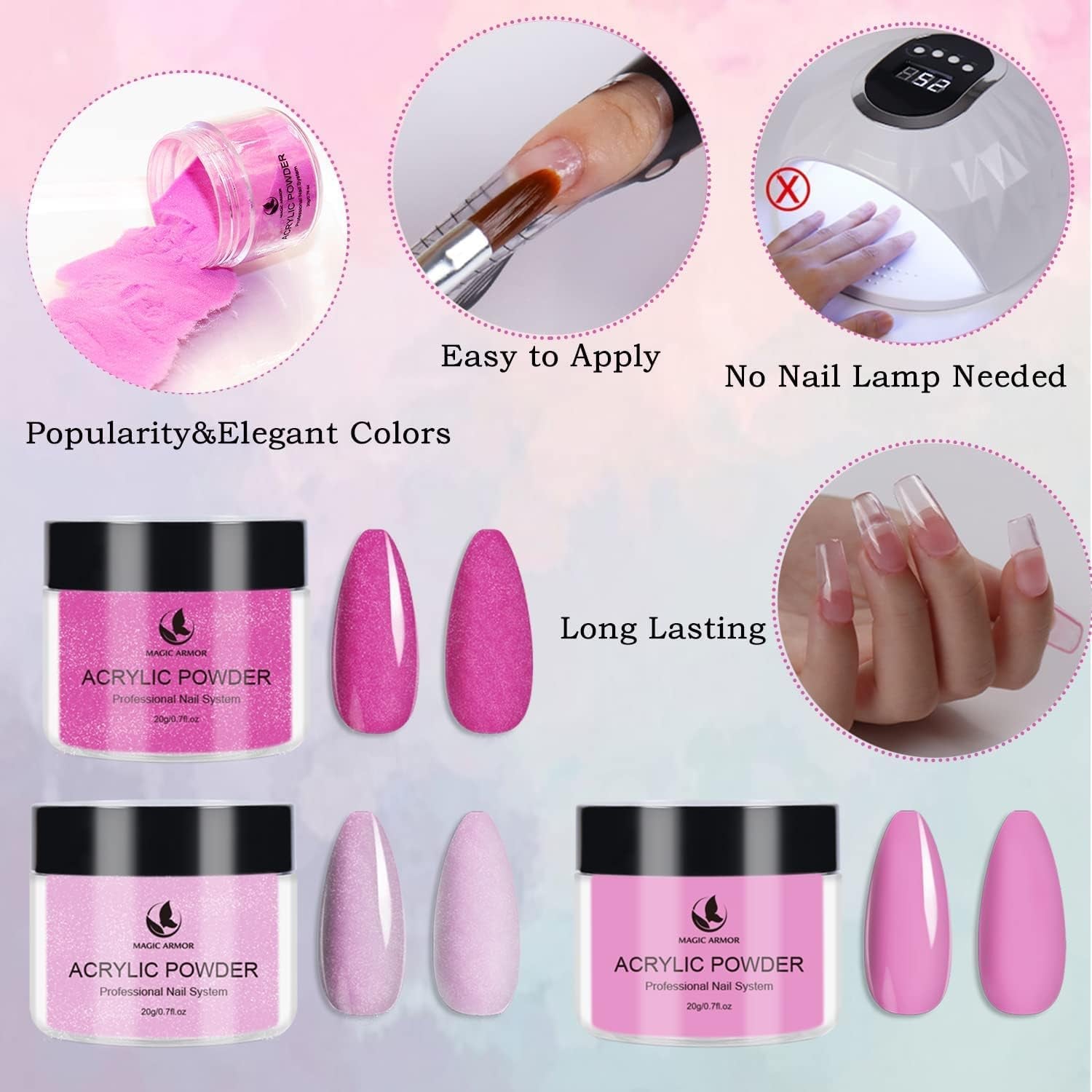 Amazon.com : Morovan Poly Gel Nail Kit Starter: Poly Nail Gel Kit with U V  Lamp Pink Nude Highly Clear Poly Gel Nail Kits for Beginners with  Everything Nail Extension Set Professional