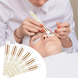 30Pieces Gold Glitter Lash Shampoo Brush Lash Cleanser Brush Eyelash Extension Cleaning Brush Cosmetic Lash Cleanser Brush Peel off Blackhead Brush for Beauty Supplies, Facial Makeup Remover Cleansing