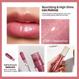 Oulac Glitter Lip Gloss with Mirror Finish Moisturizing Lip Oil Refuse Chapped Lips Non Sticky Lip Gloss for Girls Women, 4.5Ml/0.15Fl.Oz, Glamorize(C08)