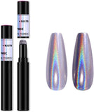 Chrome Nail Powder Pen - Air Cushion Nail Powder Pen with Mirror Effect Glitter Nail Art Pens Eyeshadow Pens