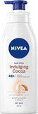 NIVEA Cocoa & Indulging 48 Hour Intense Body Lotion & Moisturiser with Intensive Moisture Serum, Cocoa Butter & Vitamin E for Dry Skin, 400Ml