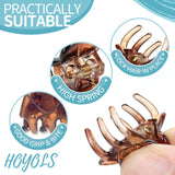 Hoyols Clear Small Hair Clips, Mini Hair Claw Clips for Hair Strong Grip Plastic Tiny Jaw Cute Hair Accessories No Slip for Women Girl Short Thick Hair 48 Pcs (Clear Color)