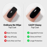 GAOY 2Pcs Gel Base and Top Coat Set for Gel Nail Polish, 16Ml No Wipe Clear Foundation and Finish for Nail Art DIY Manicure and Pedicure at Home