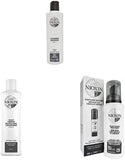 NIOXIN System 2 Trio Pack, Cleanser Shampoo + Scalp Therapy Revitalising Conditioner + Scalp and Hair Treatment (300Ml + 300Ml + 100Ml), for Natural Hair with Progressed Thinning