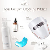 Aqua Collagen under Eye Patches by Project E Beauty | Reduce Dark Circles Puffy Eyes Undereye Bags | Anti-Aging Eye Masks | Diminish Fine Lines and Wrinkles | 20 Pairs