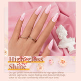 Beetles Pastel Gel Nail Polish Kit-6 Pcs Pastel Pink Nude Gel Polish Spring Summer Gel Polish Pastel Yellow Blue Gel Polish Soak off Nail Lamp Gel Polish Women Manicure Kit