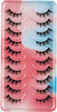 False Eyelashes Russian Strip Lashes, D/DD Curl Mink Lashes, Natural False Lashes, Fluffy Eyelashes Mink, Faux Mink Eyelashes Natural Look, Natural Wispies False Eyelashes (AY45)