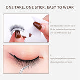 Reusable Self Adhesive False Eyelashes No Glue or Eyeliner Lashes Eyelashes Easy to Put on Non-Slip Waterproof Self Sticking False Lashes for Women 2 Pairs (FH-3)