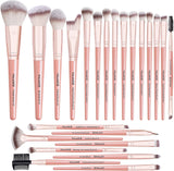 MAANGE Makeup Brush Set 23 Pcs Makeup Brushes Premium Synthetic Make up Brushes Professional Face Powder Blush Pointed Eyeshadow Blending Brush Kit, Graduation Gift (Champagne)