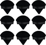 Flytianmy 9Pcs Triangle Powder Puffs, Face Makeup Puff for Body Loose Powder Beauty Makeup Tool Black