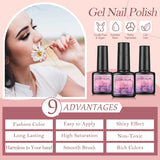 COSCELIA Gel Nail Polish Set with Nail Drill Machine 36W U V Nail Lamp 10 PCS Soak off Gel Polishes 3 PCS Poly Nail Gel Base Coat Top Coat and Nail Tools Decoration for Nail DIY Design Starter Kit