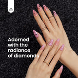 Beetles Reflective Gel Nail Polish, Fairy Kisses Hot Pink Nails 15ML Glitter Diamond Gel Summer Color Soak off Sparkle Gel Polish Nail Lamp Nail Art Manicure Salon DIY at Home