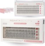 Renata Beauty 10D RADIANT Look [D Curl] Individual False Lashes– 80-Pack 10-13Mm Lash Clusters – DIY Individual Flare Lashes Multipack for Radiant Eye Effect – Natural Appearance Faux Eyelash