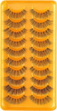 False Eyelashes Russian Strip Lashes, D/DD Curl Mink Lashes, Natural False Lashes, Fluffy Eyelashes Mink, Faux Mink Eyelashes Natural Look, Natural Wispies False Eyelashes (AYKS01)