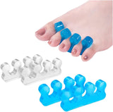 (4 Pcs) ZANZER Toe Separator for Nail Polish, Toe Separator Pedicure Kit,Toe Spacers,Fight Bunion,Hammer Toes,Claw Toes,Crooked Toes and More Toe,2 Pairs Repeatable Toe Separators for Yogis,Dancers and Athletes