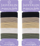 JASVERLIN No Metal Hair Ties Ponytail Holders, No Pull Snag Free Hair Bands Braided Nylon Hairties for Women Girls Men Thick Curly Hair Elastics Styling Accessories Assorted Color 4Mm 50 Pieces (Forest Walk)