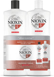 NIOXIN System 4 Duo Pack, Cleanser Shampoo + Scalp Therapy Revitalising Conditioner (1L + 1L), for Coloured Hair with Progressed Thinning