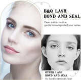 Lash Bond and Seal 10ML B&Q Eyelash Bond and Seal for Lash Clusters Long Lasting Bond and Seal Lash Glue Hold 48-72 Hours Waterproof Cluster Lash Glue Mascara Wand Bond and Seal (Black,10Ml)