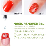 Aoeek Gel Nail Polish Remover 15ML*2, Magic Nail Polish Remover, Easily & Quickly Removes Soak-Off Gel Polish, Don'T Hurt Nails, Professional Non-Irritating Nail Polish Remover