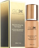 GLO24K Eye Serum with 24K Gold, Anti-Aging Formula with Vitamins and Hyaluronic Acid