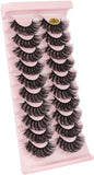 10 Pairs 7D False Lashes ,False Lashes Wispy False Eyelashes Short Fake Eyelashes Fluffy for Women'S