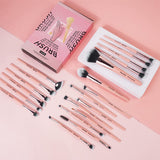 Makeup Brushes, MAANGE 20Pcs Makeup Brush Set Premium Synthetic Foundation Face Powder Blush Concealers Make up Brushes Sets with Gift Box（Pink)