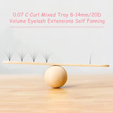 Premade Fans Eyelash Extensions 20 Roots C Curl 0.10Mm Mix Individual Cluster False Lashes | 8, 10, 12, 14Mm Length | DIY Natural Synthetic Faux for That Authentic Eyelash Extensions Look (80PCS)