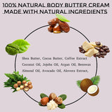 SWOSH Natural Body Butter Cream 100 GM with Shea Butter and Cocoa Butter Suits All Skin Type.