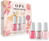 OPI NATURE STRONG Vegan Nail Polish, Natural Origin, Cruelty-Free Nail Lacquer - Trio Gift Set (Big Bloom Energy, Let Nature Take It'S Quartz, Intentions Are Rose Gold)